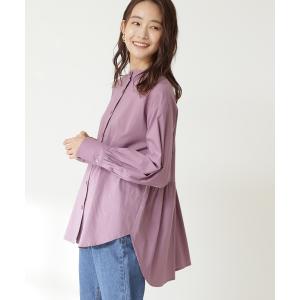 シャツ ブラウス ◆バックペプラムバンドカラーシャツ