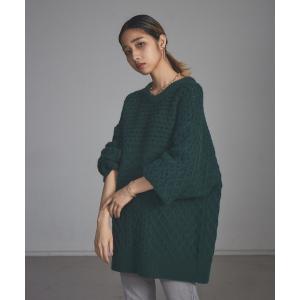 ニット 「展開店舗限定」オーバーサイズケーブルニット レディース