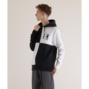 パーカー ハフ×プレイボーイ ブロック切替 プルオーバーPK HUF×PLAYBOY COLOR BLOCK HOODIE メンズ レディース