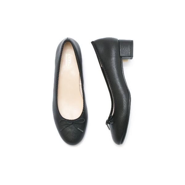 バレエシューズ パンプス ラウンドトゥ 3cmヒール バレエシューズ アップルレザーシリーズ