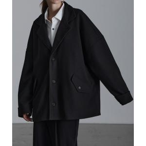 コート チェスターコート メルトン ルーズハーフチェスターコート