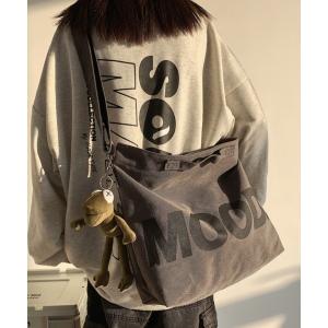 トートバッグ 大容量でビッグキャンバストートバッグ（カエル付き） レディース メンズ