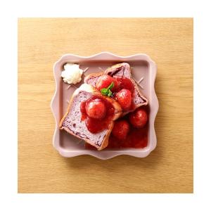 食器 フリル トーストプレート ピンク