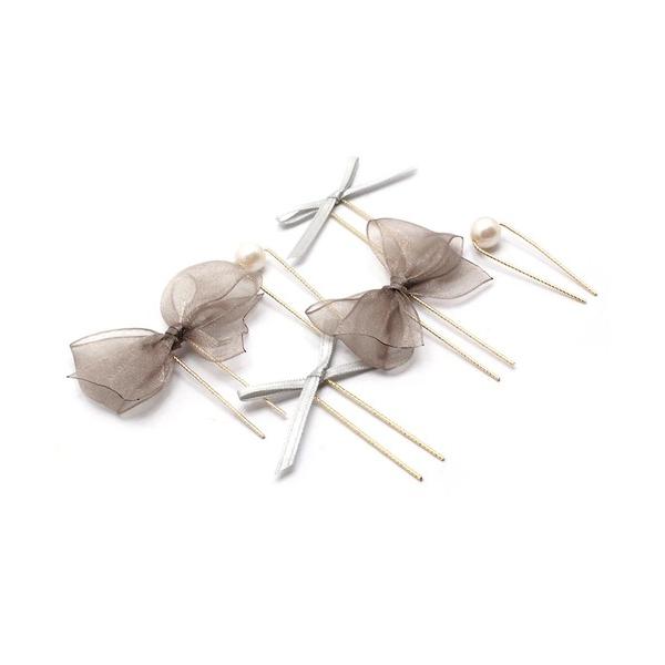 ヘアピン 入学式 卒業式 Zoule ゾーラ: lightly ribbon setシフォンリボン ...