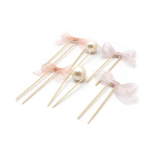 ヘアピン 入学式 卒業式 Zoule ゾーラ: mini fluffy ribbon ミニ ふわふわ...