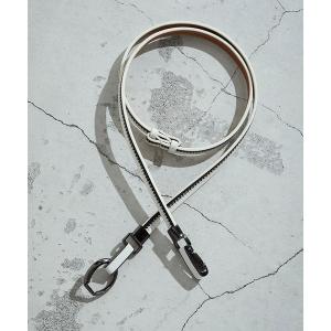 ベルト バイカラー　フックスライド　ベルト レディース