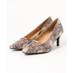 パンプス 「キレイめ」スクエアトゥ　ミドルヒールパンプス　7534