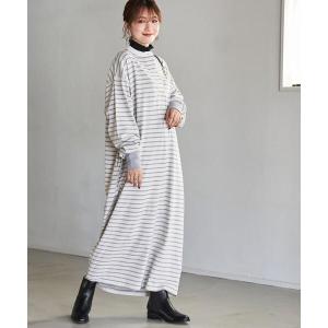 ワンピース ボーダーバンドカラーラガーワンピース