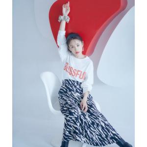 tシャツ 「WEB限定」ゆったりサイズが今の気分。ビックサイズプリントロゴロングTシャツ レディース