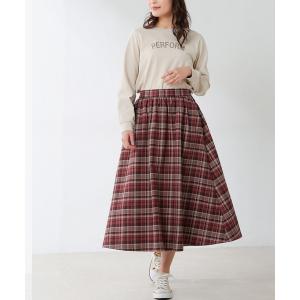 スカート チェックギャザースカート