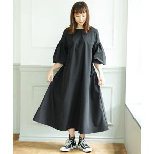 ワンピース ＼＼新色登場／／バックリボンボリュームスリーブワンピース