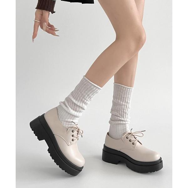 フォーマルシューズ 超軽量厚底 ダブルソール レースアップ シューズ 1881 レディース