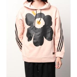 パーカー adidas/アディダス  Marimekko（マリメッコ）コラボアイテム  ビッグシルエット  スリーストライプスパーカー　 BG407