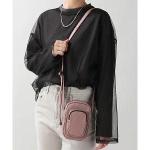 ショルダーバッグ バッグ レザータッチ/ミニジップショルダーバッグ/215153