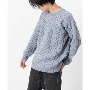 ニット セーター アラン模様 スーパーソフトメリノウール セーター レディース メンズ