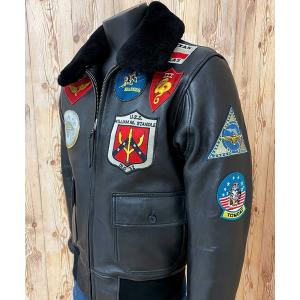 max cady's◇TOP GUN/G-1/フライトジャケット/S/レザー/BLK max cady's◇TOP GUN/G-1/フライトジャケット/S/レザー/BLK