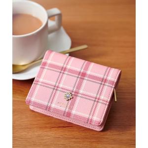 財布 チェックビジュー新型折財布 レディース