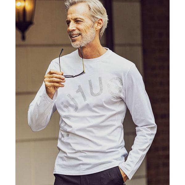 tシャツ 1PIU1UGUALE3 RELAX(ウノピゥウノウグァーレトレ)ラインストーンロゴ スマ...