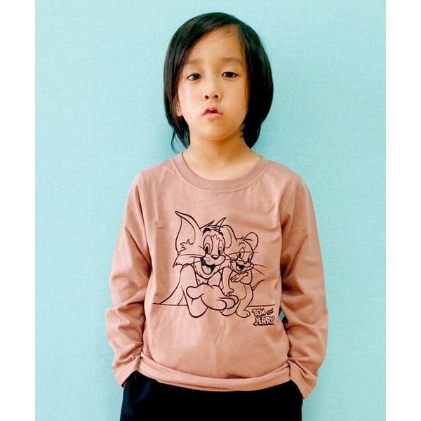 tシャツ 天竺 プリント クルーネック ロンT キッズ キッズ 子供服 男の子 女の子
