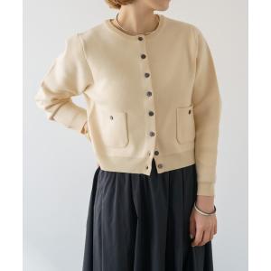 カーディガン スウェットライクポケットカーディガン レディース