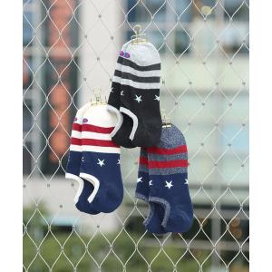 靴下 【CHAMPION/チャンピオン】USAモチーフ　スニーカーインソックス（靴下）　3足組