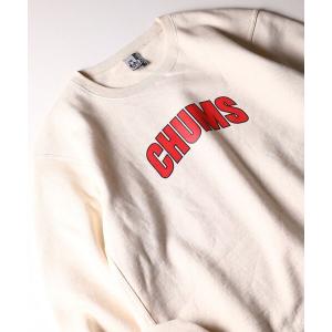 スウェット WEB限定 CHUMS×FREAK'S STORE/チャムス 別注 カレッジロゴ クルーネックスウェット/カレッジプリント