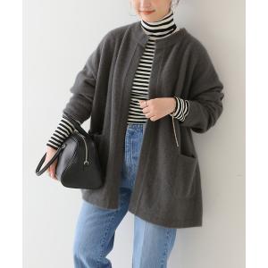 カーディガン アンゴラ混シャギークルーネックカーディガン◆