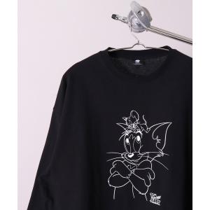 tシャツ Tシャツ 【トムとジェリー】【ユニセックス】プリント 長袖 Tシャツ(DV)