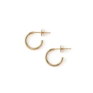 Jewel closet by L&Co. ピアス K10ホワイトゴールド 2連風 フープ