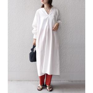 ワンピース 「手洗い可能」コットンカフタンワンピース
