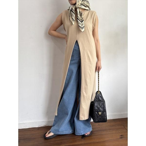 tシャツ フロントスリットカットソー レディース