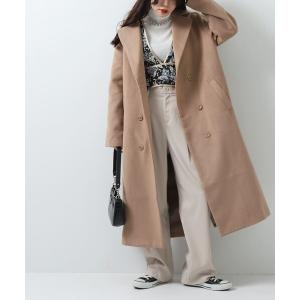 コート チェスターコート PUBLUX/パブリュクス チェスターロングコート　フェイクメルトンオーバーコート