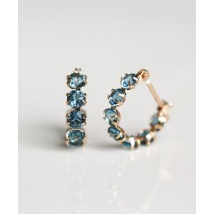 cui-cui（キュイキュイ） ピアス 天然石スナップ フープ ピアス