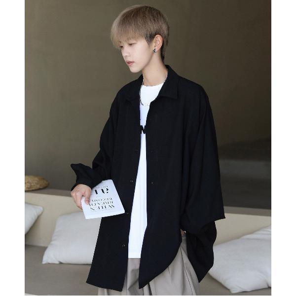 シャツ 「neos -addictive design-」ビッグシルエット レギュラーカラー ドルマ...