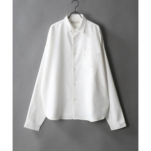 シャツ ブラウス メンズ 「別注」 Oversize Drop shoulder Regular collar shirt/ビッグシルエット  ルーズ