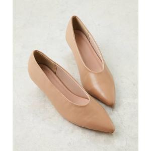 パンプス レディース ポインテッドトゥ甲深パンプス