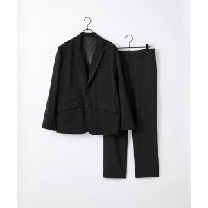セットアップ ジョーゼットストレッチ シングル 2Bテーラードジャケット＆テーパードトラウザーズパンツ