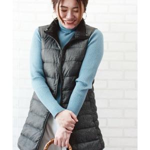 ダウンベスト ダウン あったか蓄熱ロング丈ダウンベスト