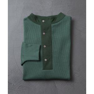 tシャツ Tシャツ ▽【WEB限定】GreenHills/グリーンヒルズ　別注ワッフルヘンリーネックプルオーバー