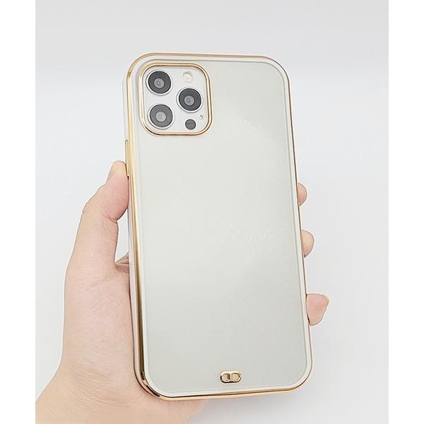 スマホケース ゴールドフレーム クリア スマホケース