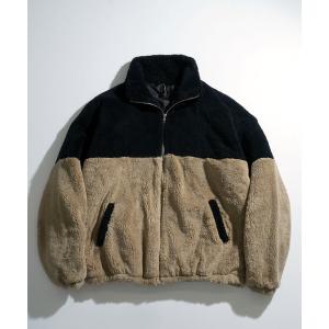 ブルゾン アウター 両面シャギーフリース BIGシルエットスタンド