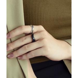 指輪 ウェイビー レジン セット リング レディース