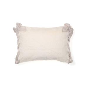 ベッド 寝具 WARMY リボン まくらカバー 700×500 アイボリー