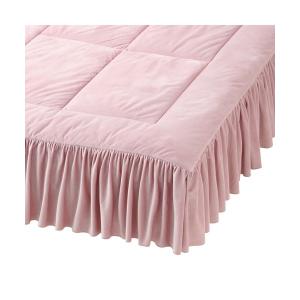 ベッド 寝具 WARMY フリル ベッドパッド  シングル ライトピンク