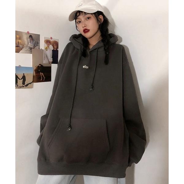 パーカー 韓国スタイル ビッグシルエット フーディ パーカー レディース メンズ