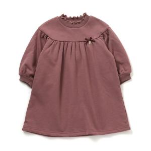 ワンピース WEB限定 メロウ衿パフスリーブ裏シャギーワンピース