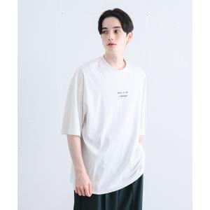 tシャツ Tシャツ メンズ シンプルロゴルーズカットソー