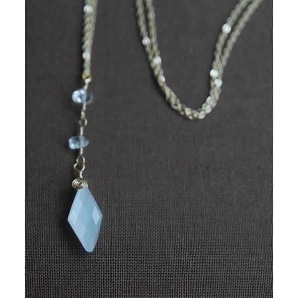 ネックレス 「SPICY COLORS」Uzumaki　天然石とハーキマーダイヤモンドのネックレス「...