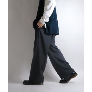 スラックス 25SS センタープレス タックワイドストレートパンツ「Confirm」 メンズ レディース