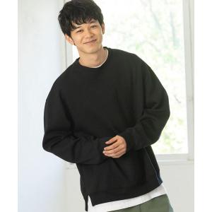 トレーナー スウェット ダンボールリラックスクルーネックプルオーバー メンズ
